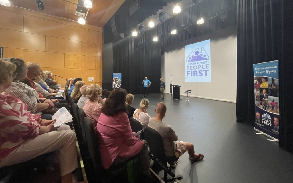 Audience at a People First campaign event