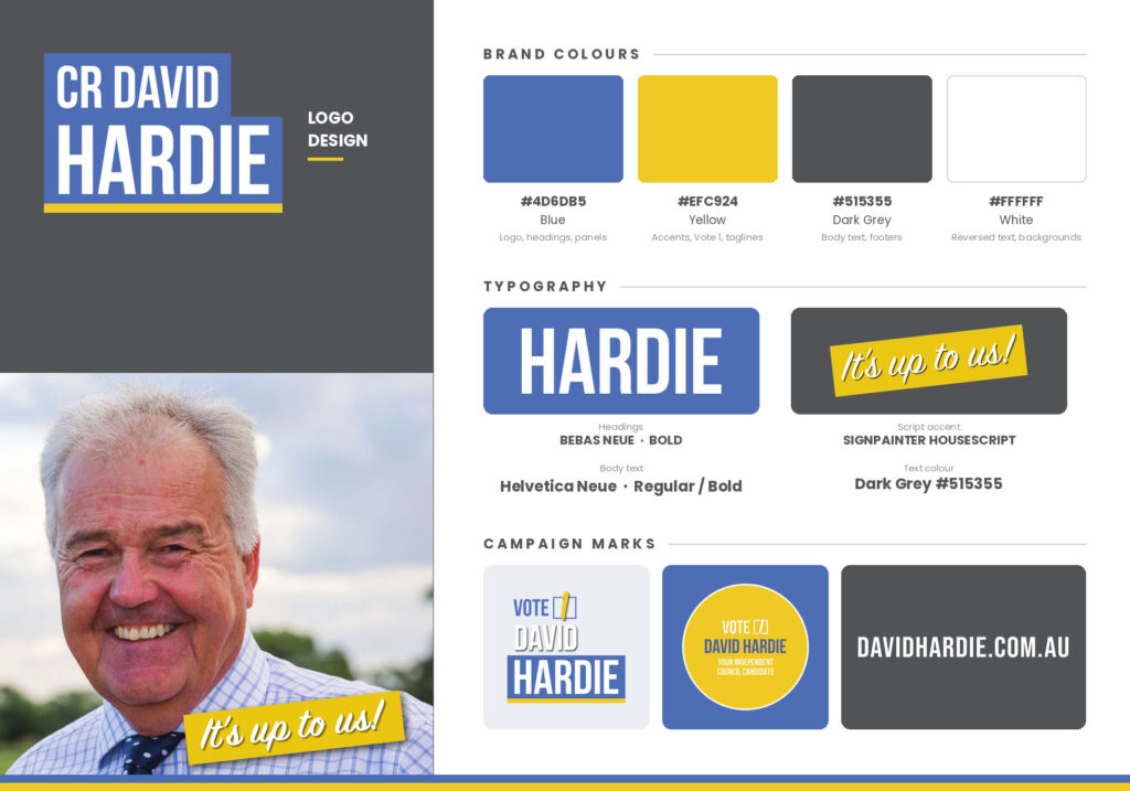 Cr David Hardie: brand guide