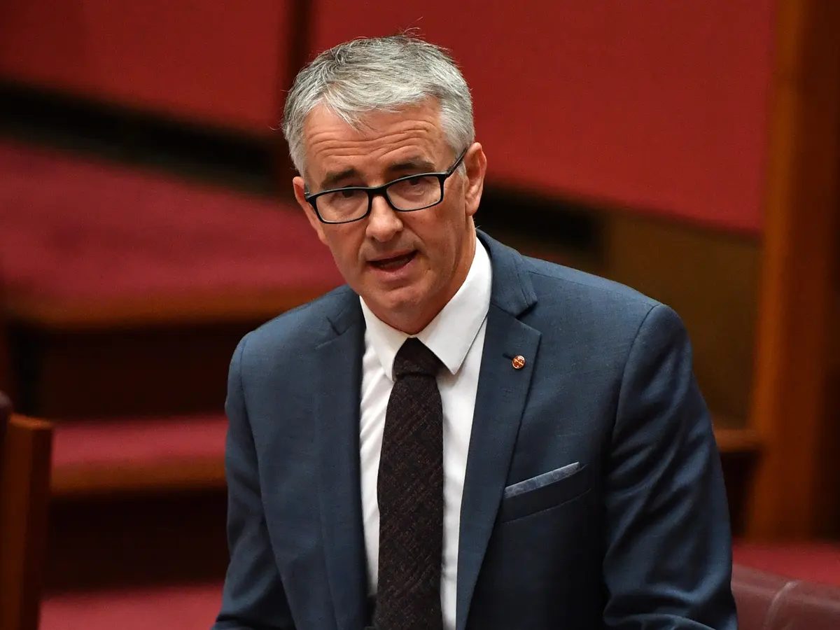 Senator Gerard Rennick speaking in the Senate chamber