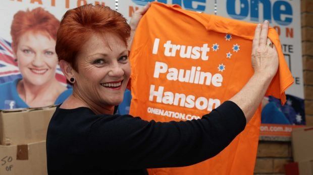 Pauline Hanson's One Nation: campaign t-shirt