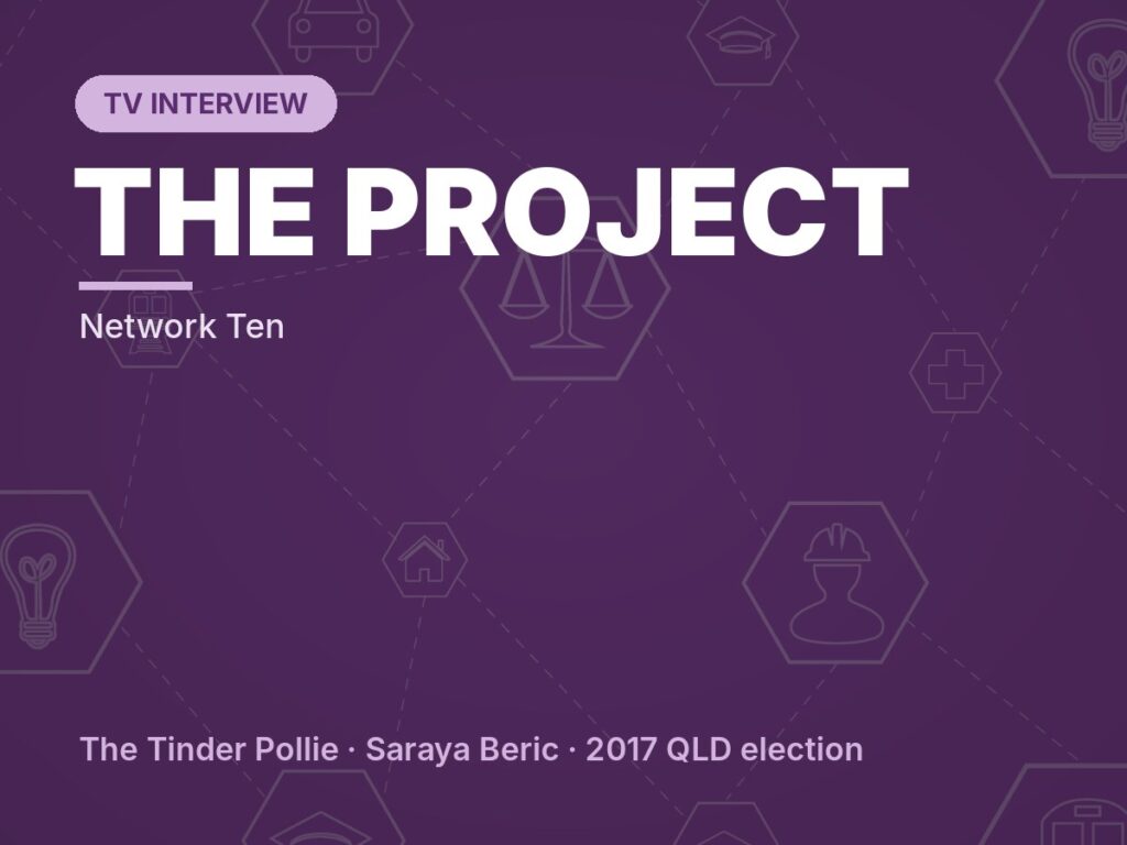 The Tinder Pollie: Saraya Beric interview with The Project, Network Ten