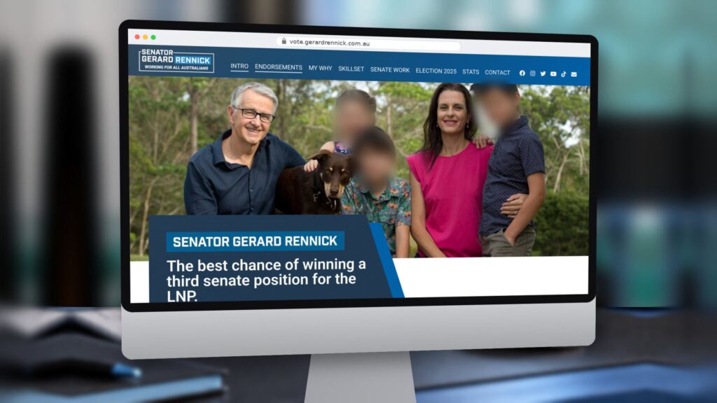 Senator Gerard Rennick: campaign website, vote.gerardrennick.com.au